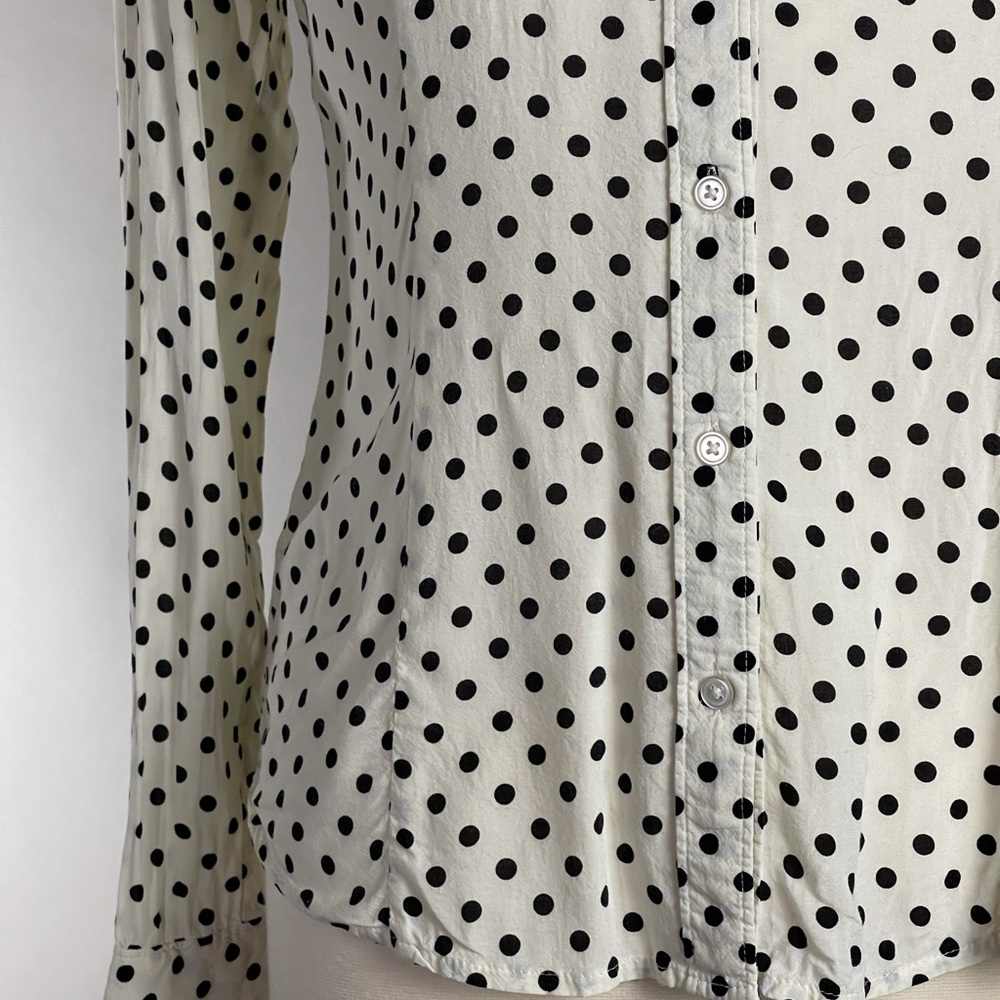 LOFT Polka Dot Button Up Sz S - Picture 3 of 7